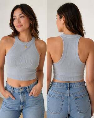 Aerie Superchill Seamless High Neck Bra Top